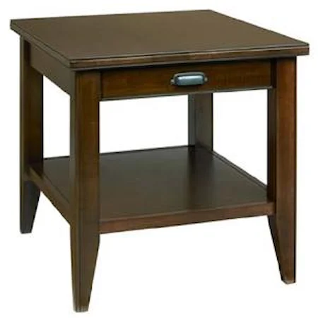 End Table with 1 Drawer and 1 Shelf